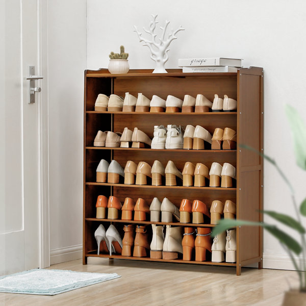 MoNiBloom Rangechaussures autoportant en bambou à 6 niveaux pour 6